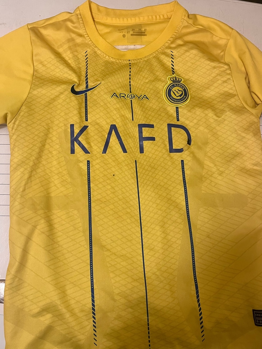 Nike Kids Yellow Ronaldo Soccer Jersey